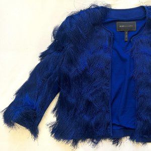 BCBG Royal Blue Fringe Blazer